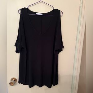 Penningtons 1X Open Shoulder Black Sweater